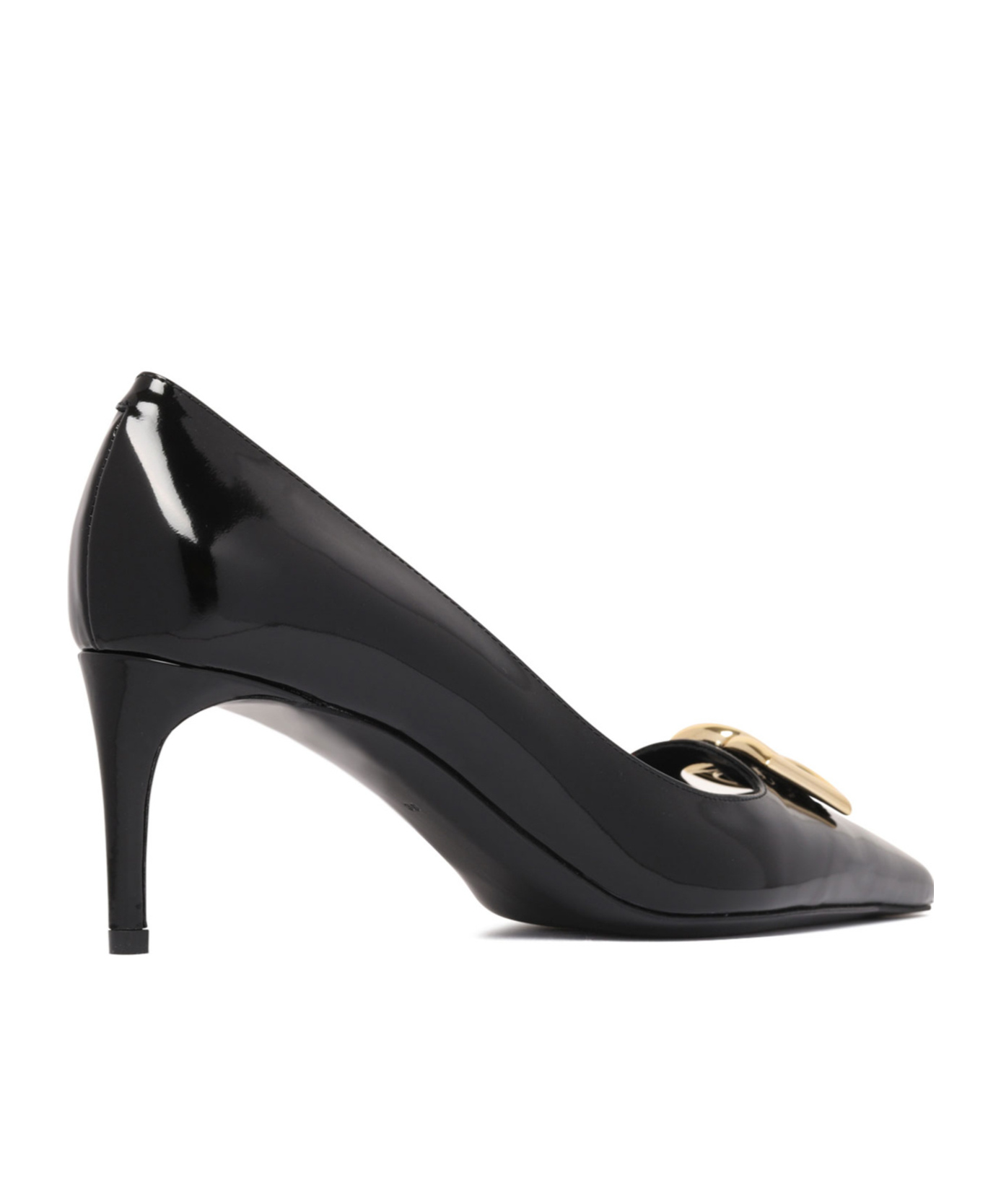 Dolce & Gabbana Pointed Toe Leather Pumps With Stiletto Heel In Black