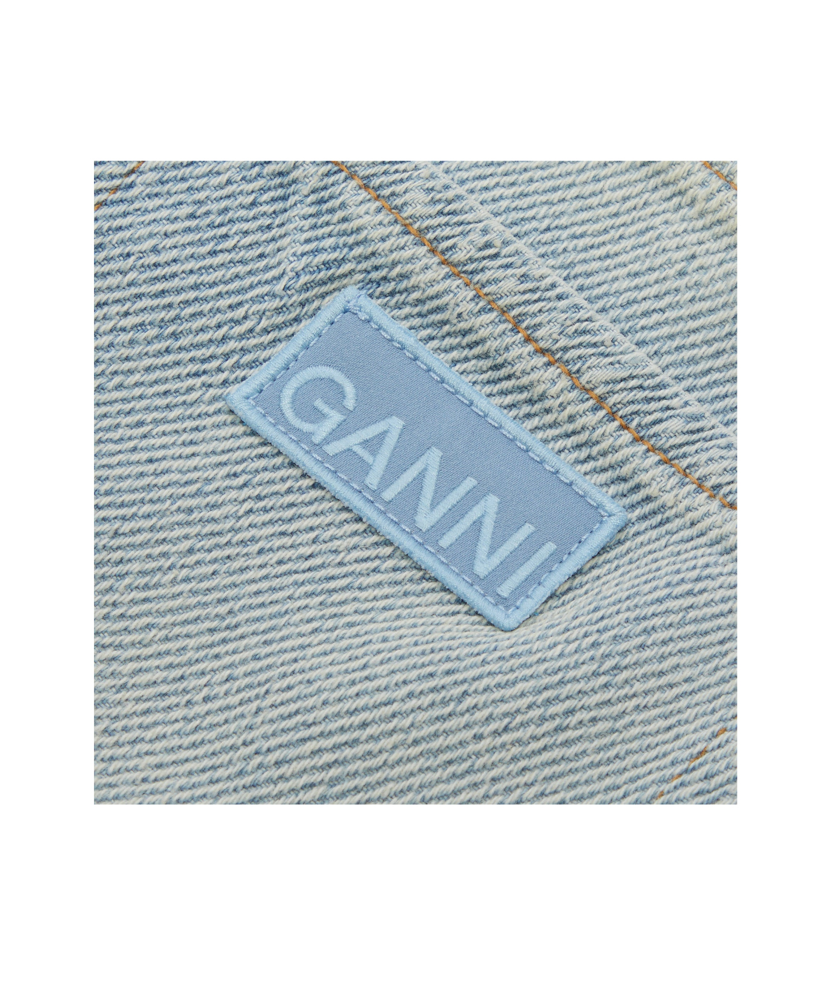 Ganni Izey Overdyead Heavy Denim Jeans In White