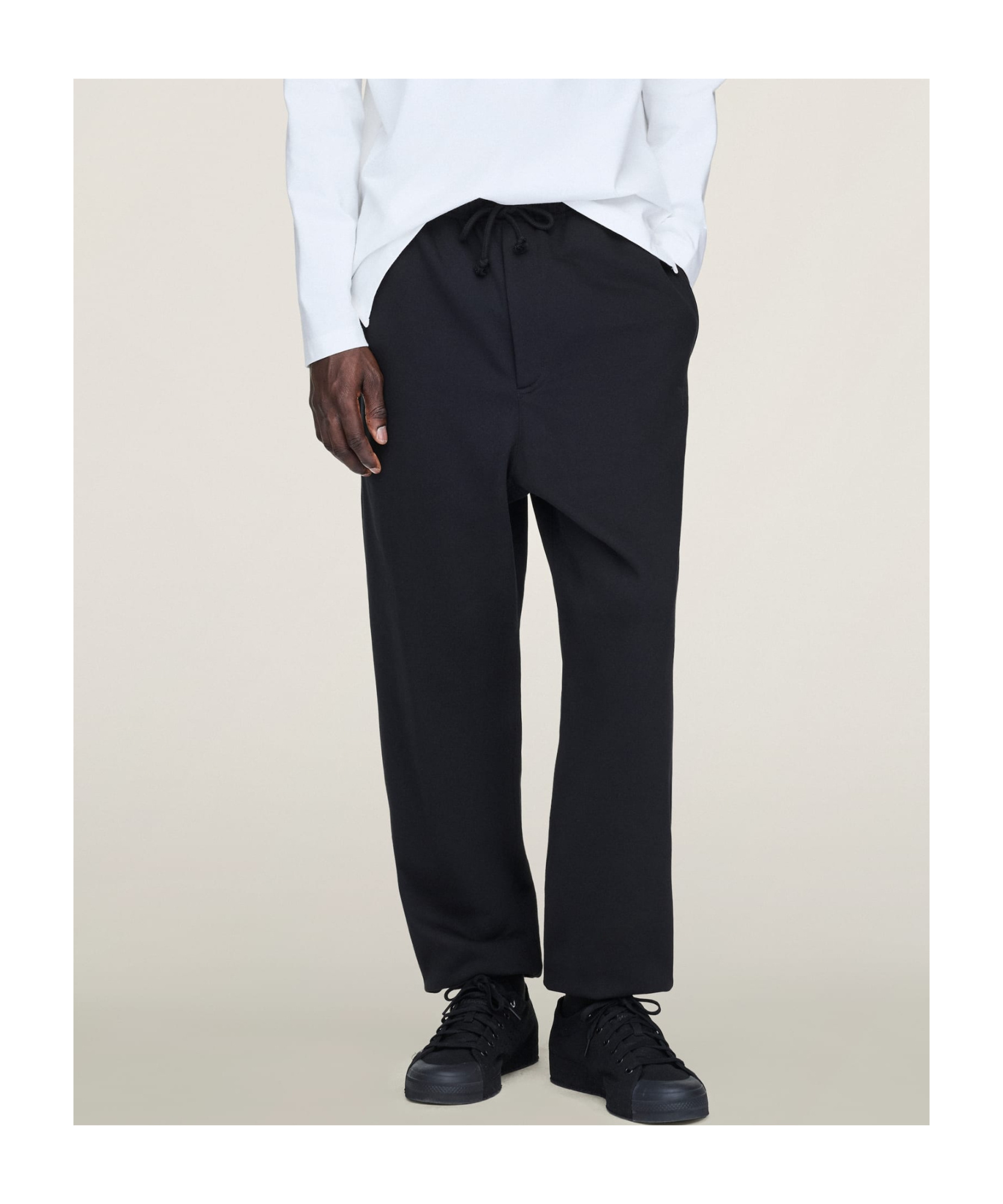 Y-3 Adidas Cotton Track-pants In Black