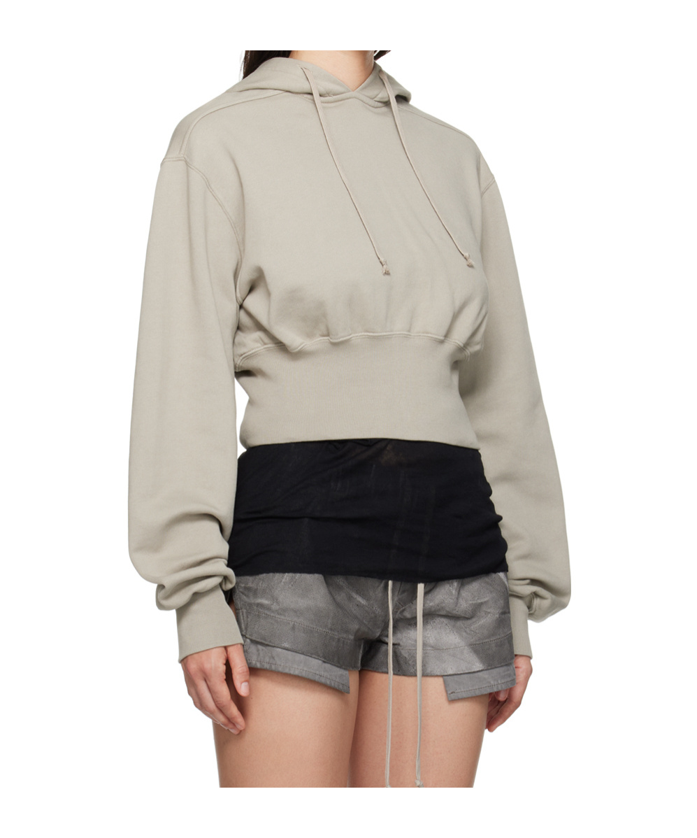 Rick Owens Drkshdw Off-white Porterville Tatlin Hoodie In Gray