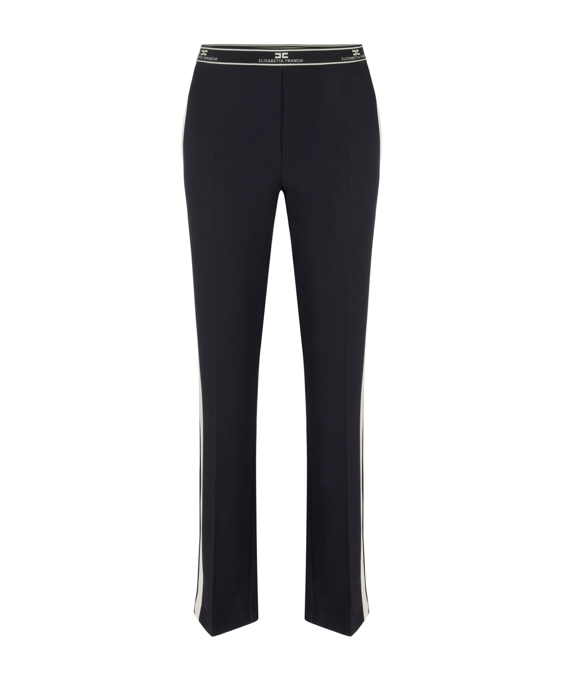 Elisabetta Franchi Straight Casual Pants In Black
