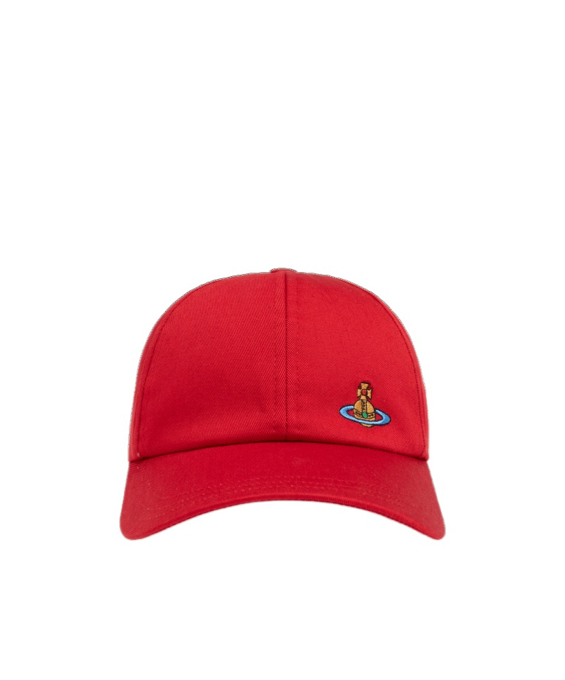 Vivienne Westwood Orb-embroidered Cap In Red