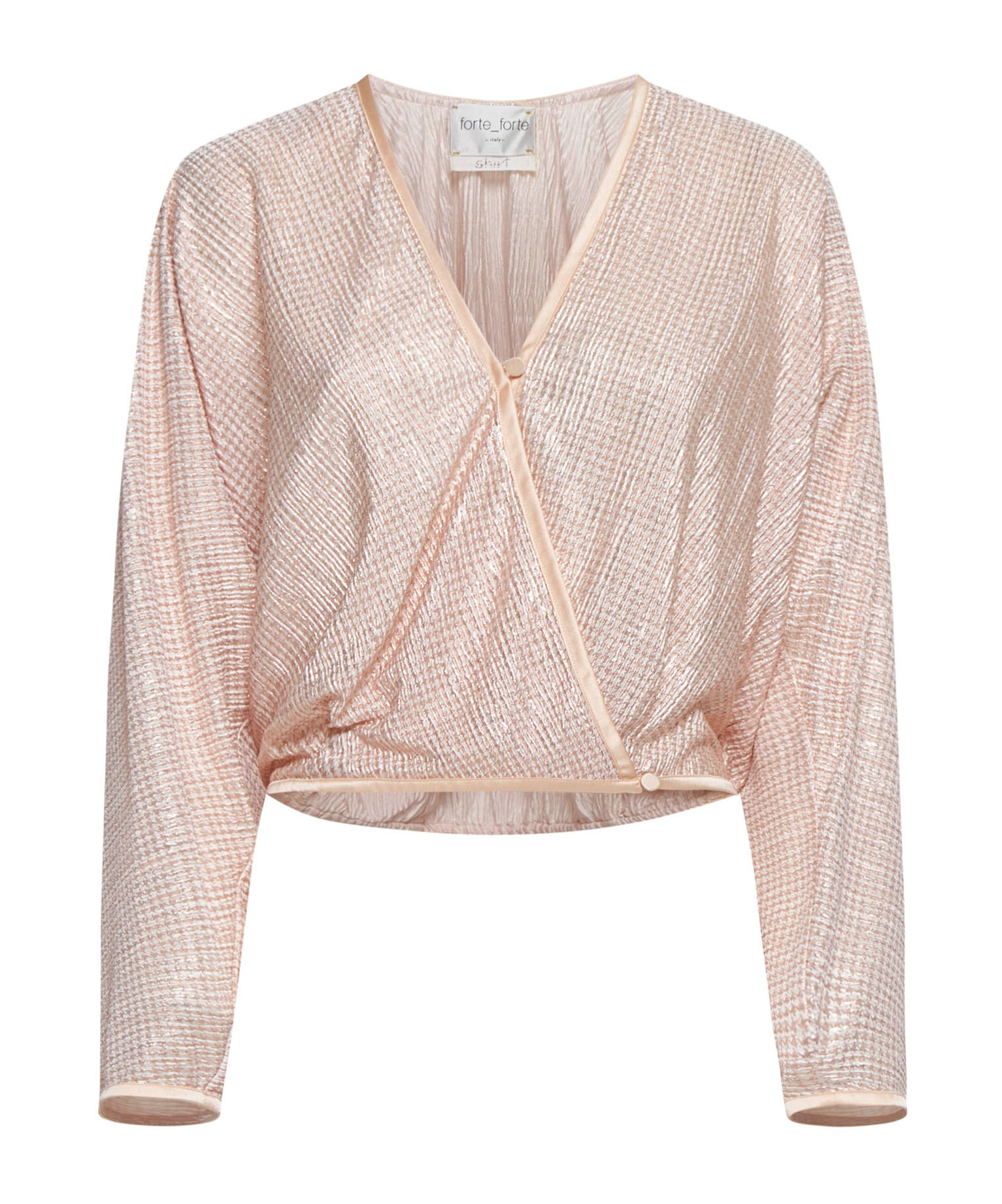 Shop Forte Forte Textured Wrap Top In Nude
