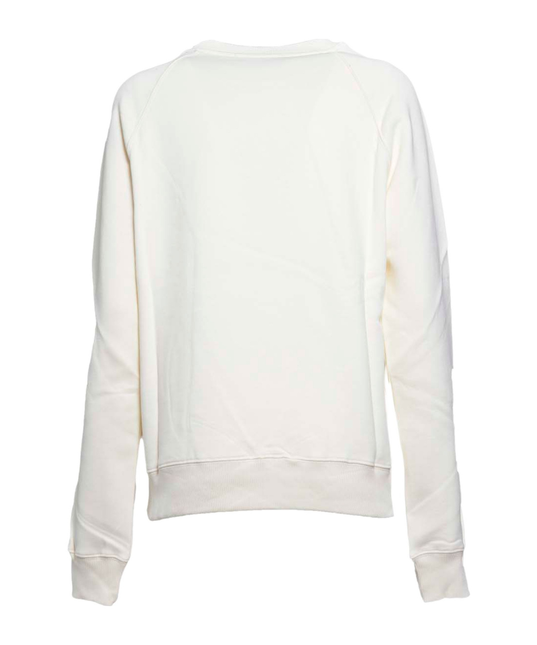 Msgm Ivory Cotton Crewneck Sweatshirt In White
