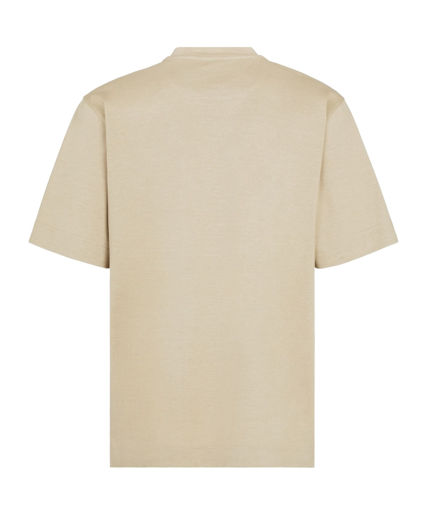 Fendi Beige Cotton T-shirt In Neutral