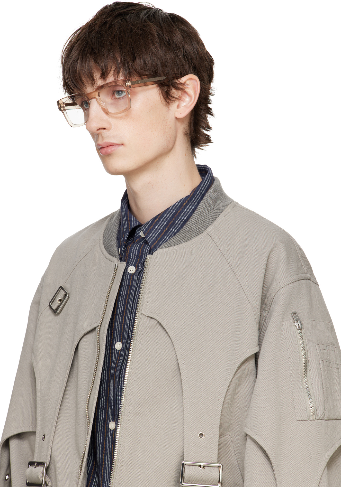 Retrosuperfuture Full Frame Plain Mirror In Neutral