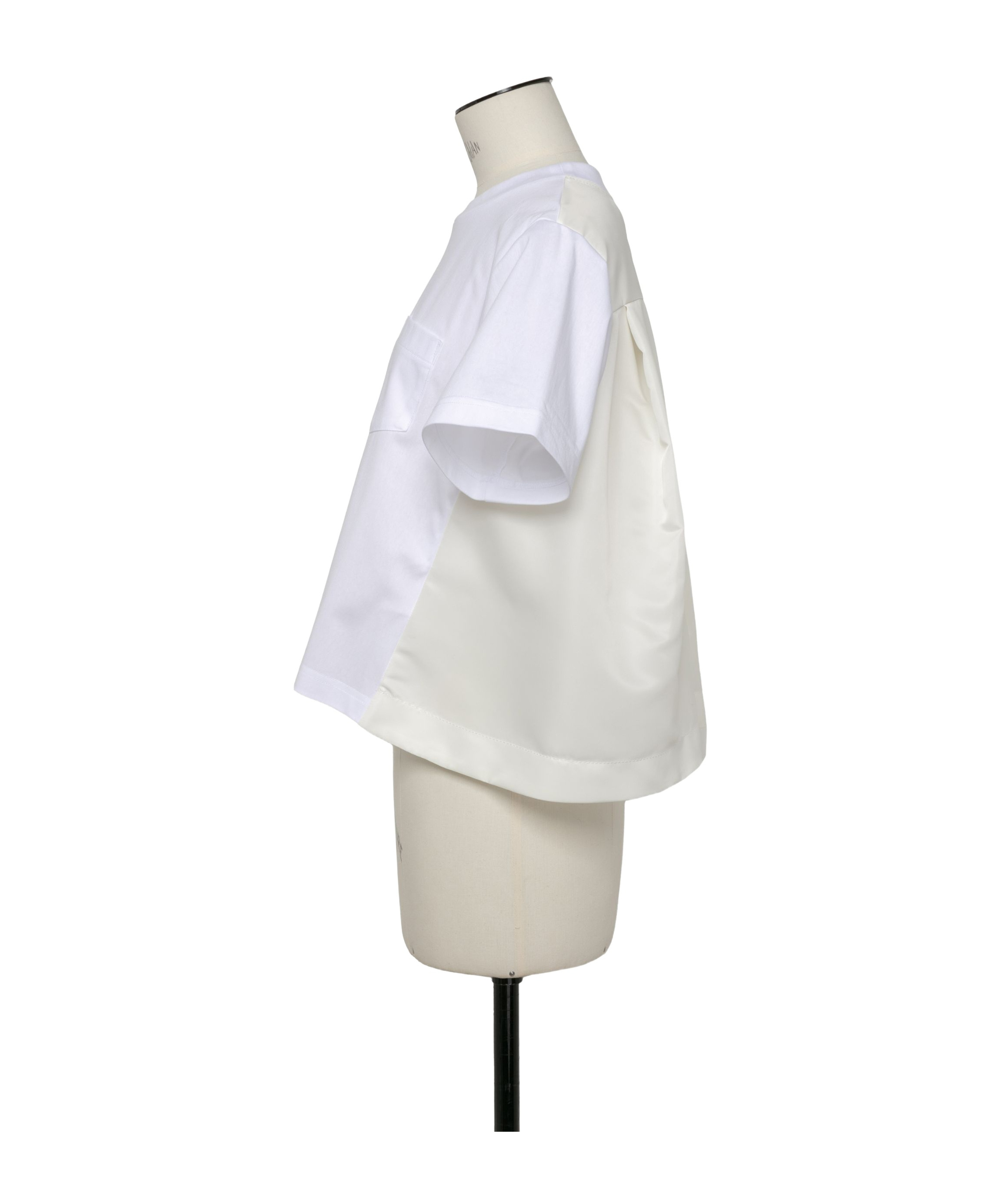 Shop Sacai Panelled T-shirt In White