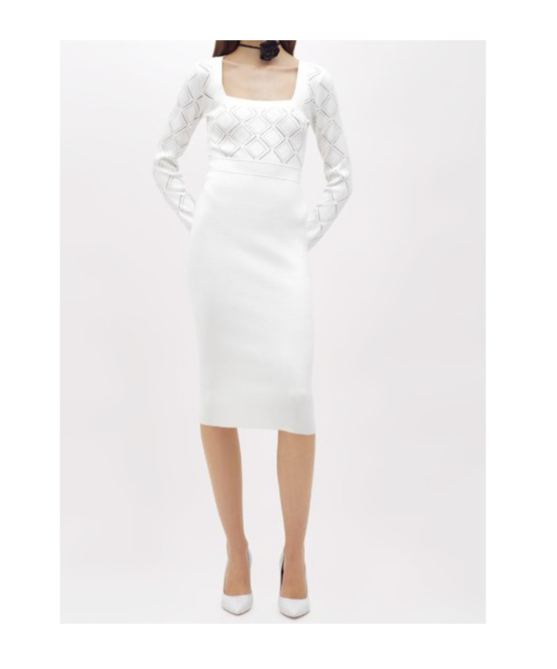 Blugirl Long-sleeved Dress In White