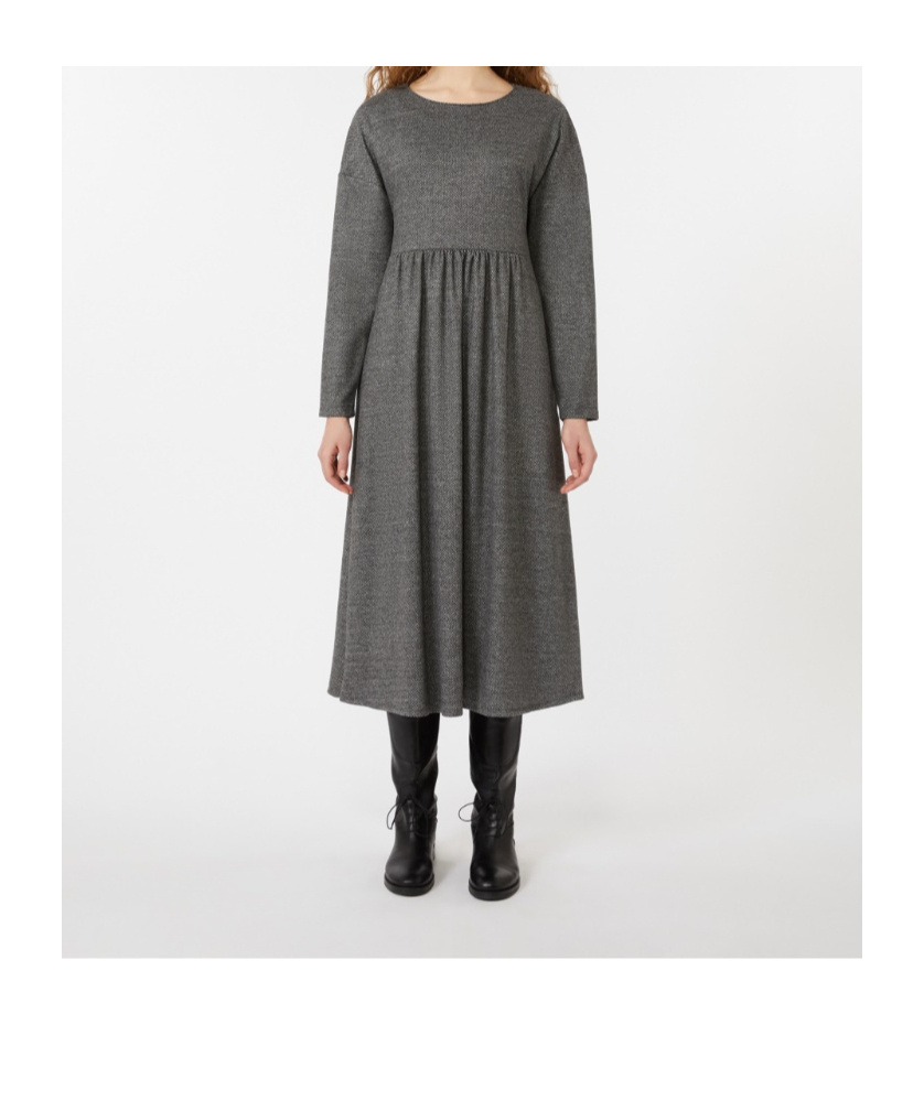 Weekend Max Mara Long-sleeved Dress In Gray