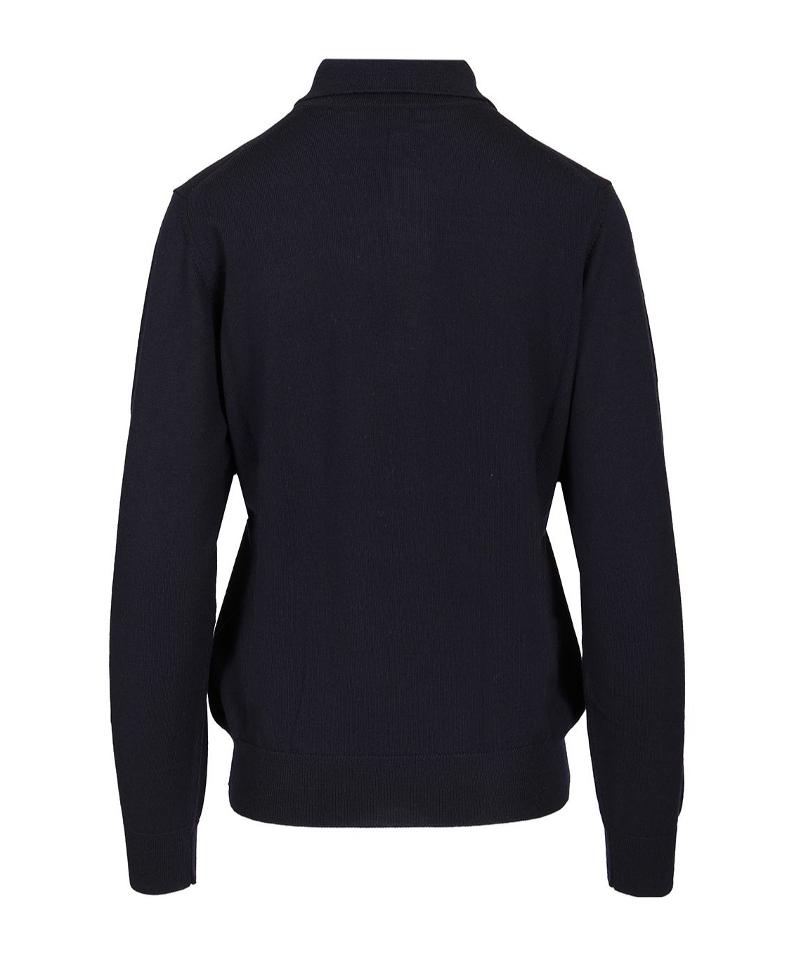 Etro Wool Polo Shirt Knitwear Blue In Black