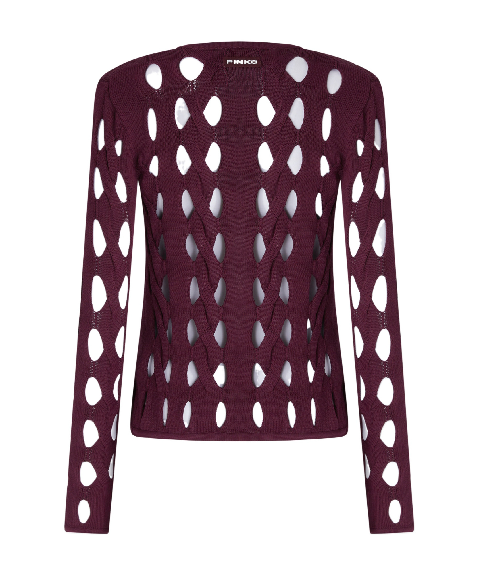 Pinko Cut-out Cardigan In Red