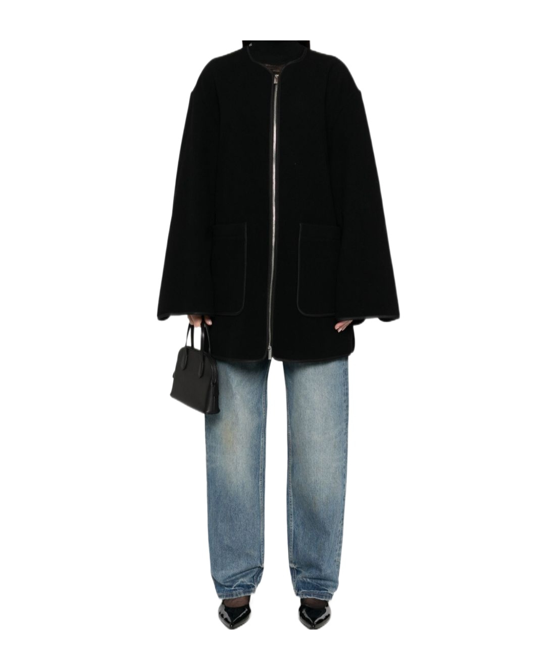 Totême Toteme Wool Zipped Jacket In Black