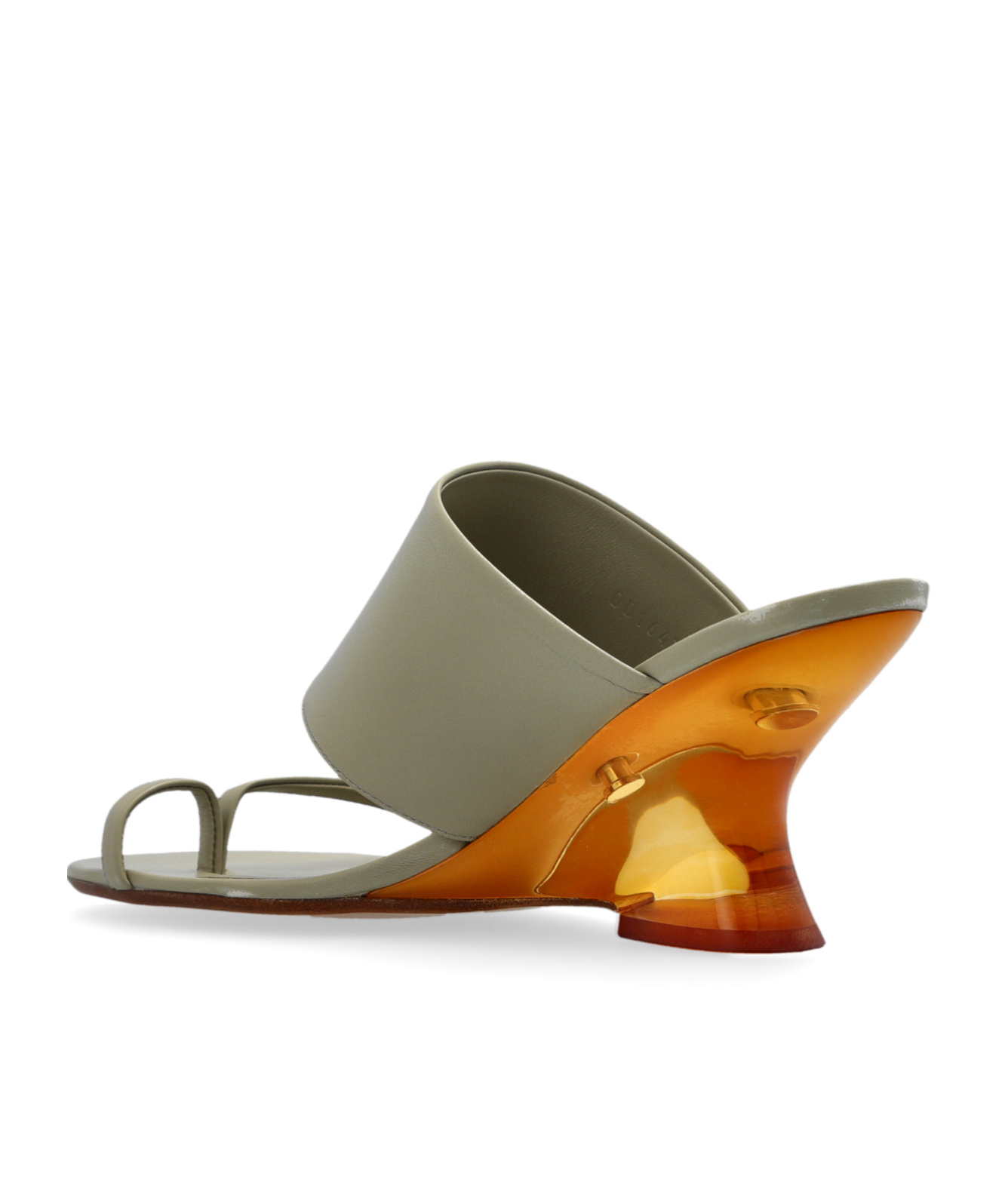 DRIES VAN NOTEN ROUND TOE WEDGE SANDALS 