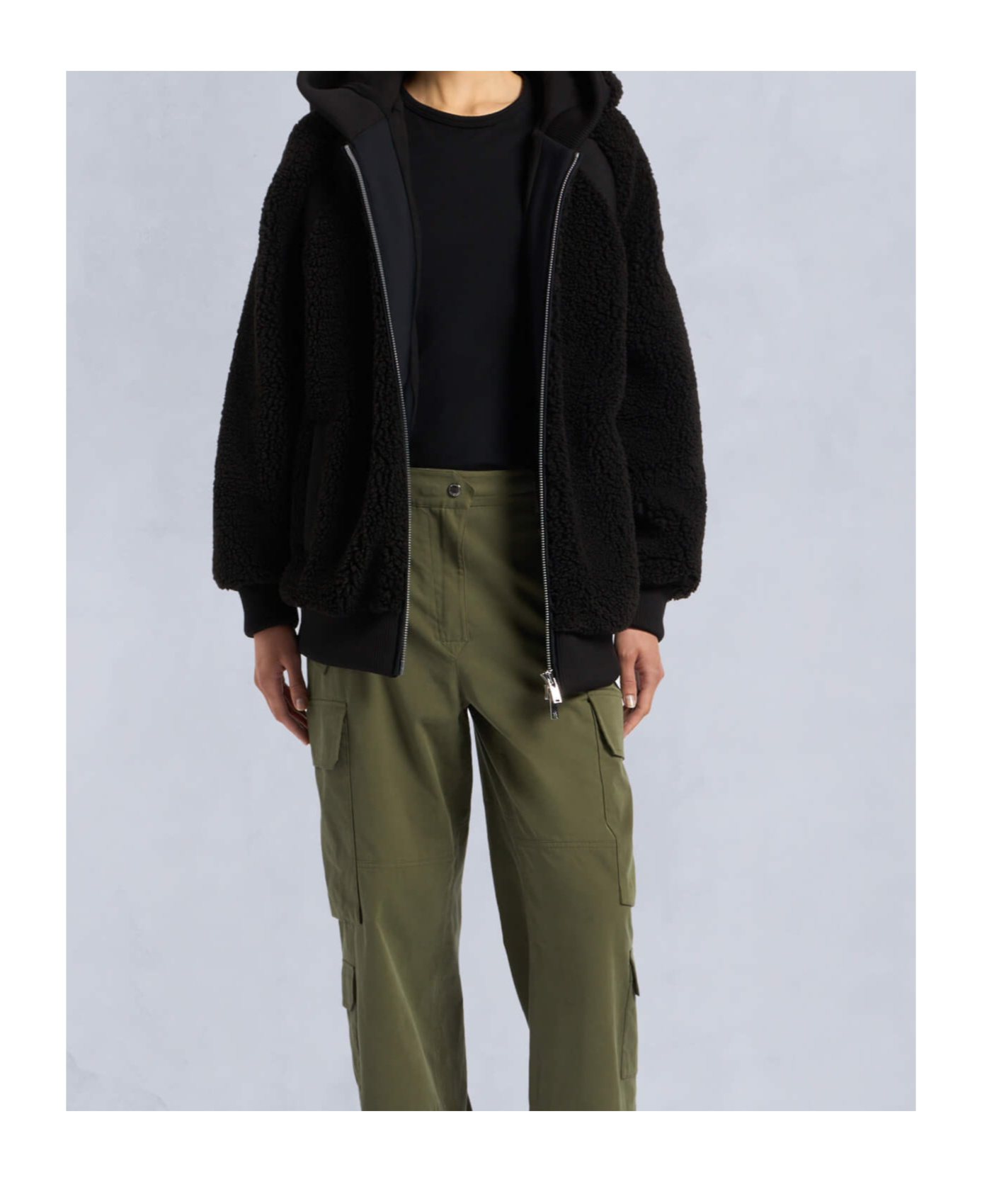Moose Knuckles Holland Sherpa Hoodie In Black