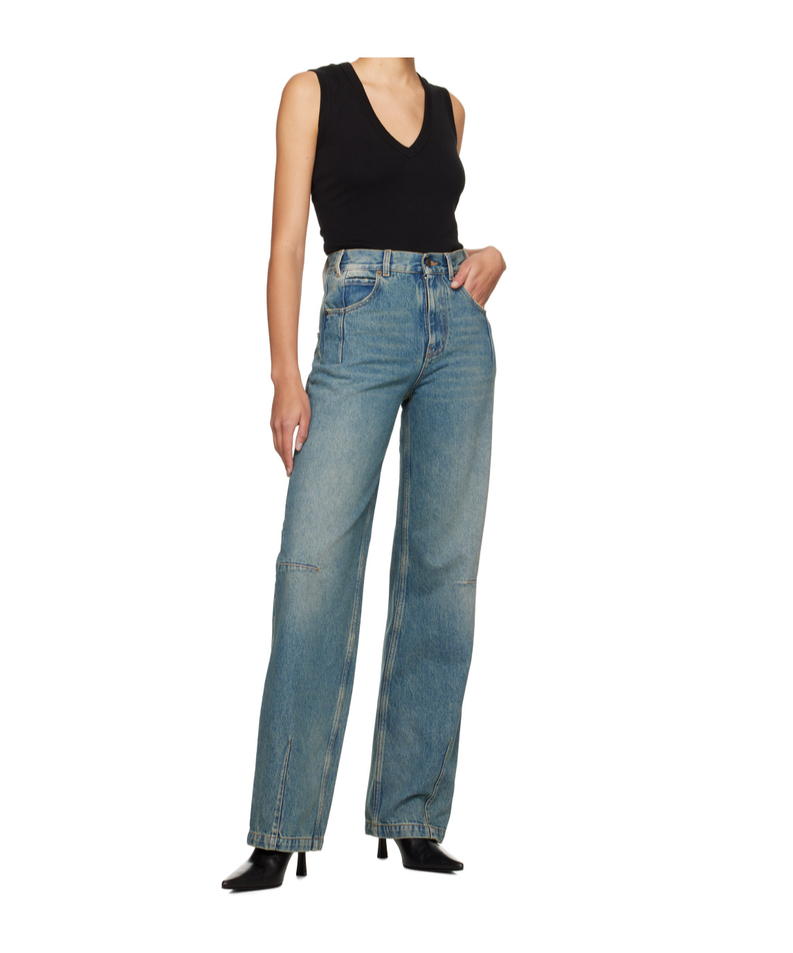 Darkpark Mid-rise Straight-leg Jeans In Blue