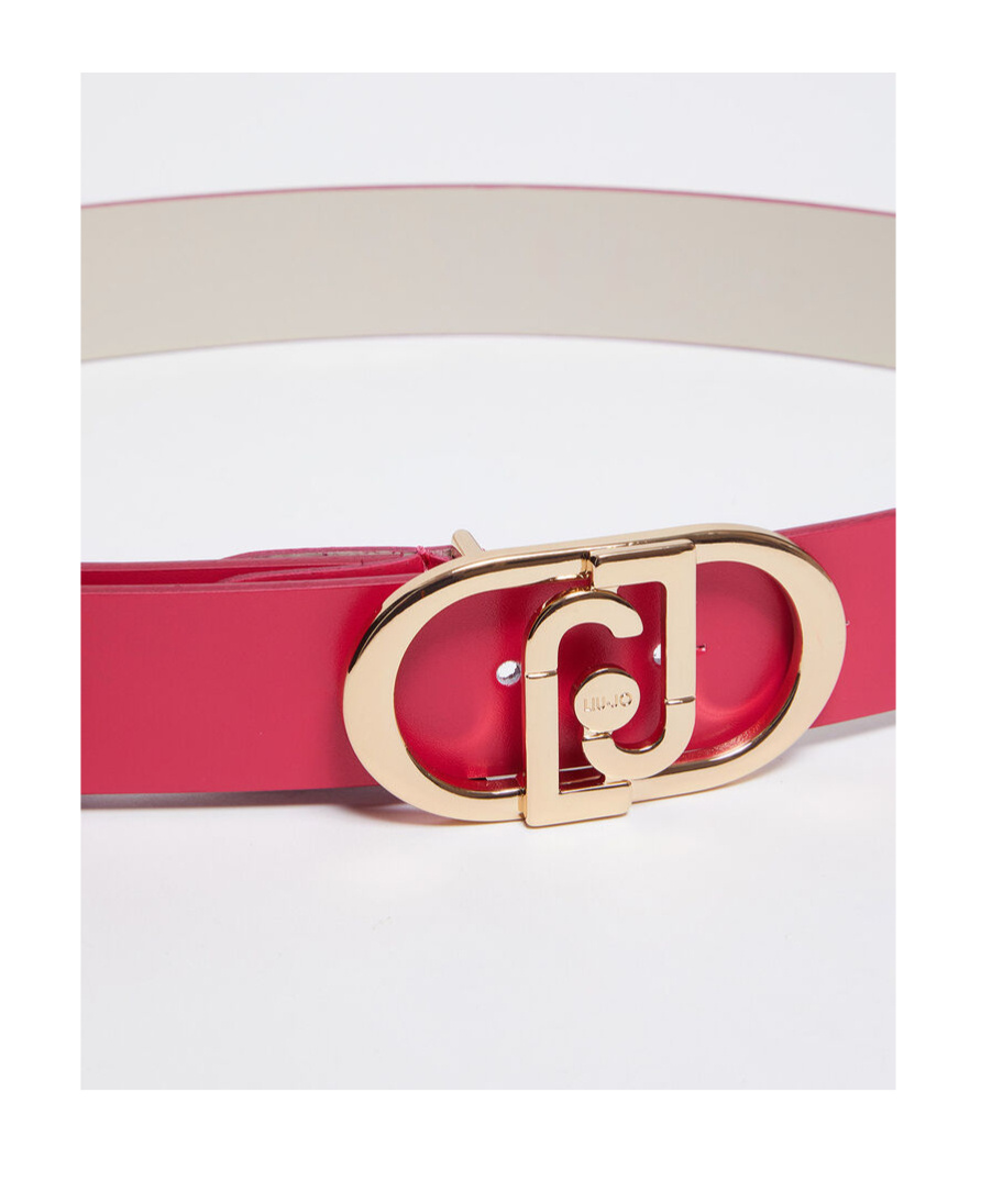 Liu •jo Double J Logo Belt In Pink