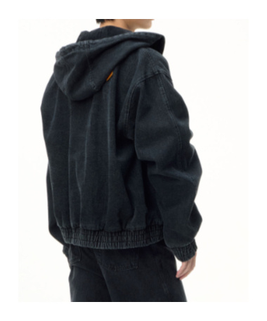 Ader Error Sv Tag Hooded Work Jacket 01 In Black