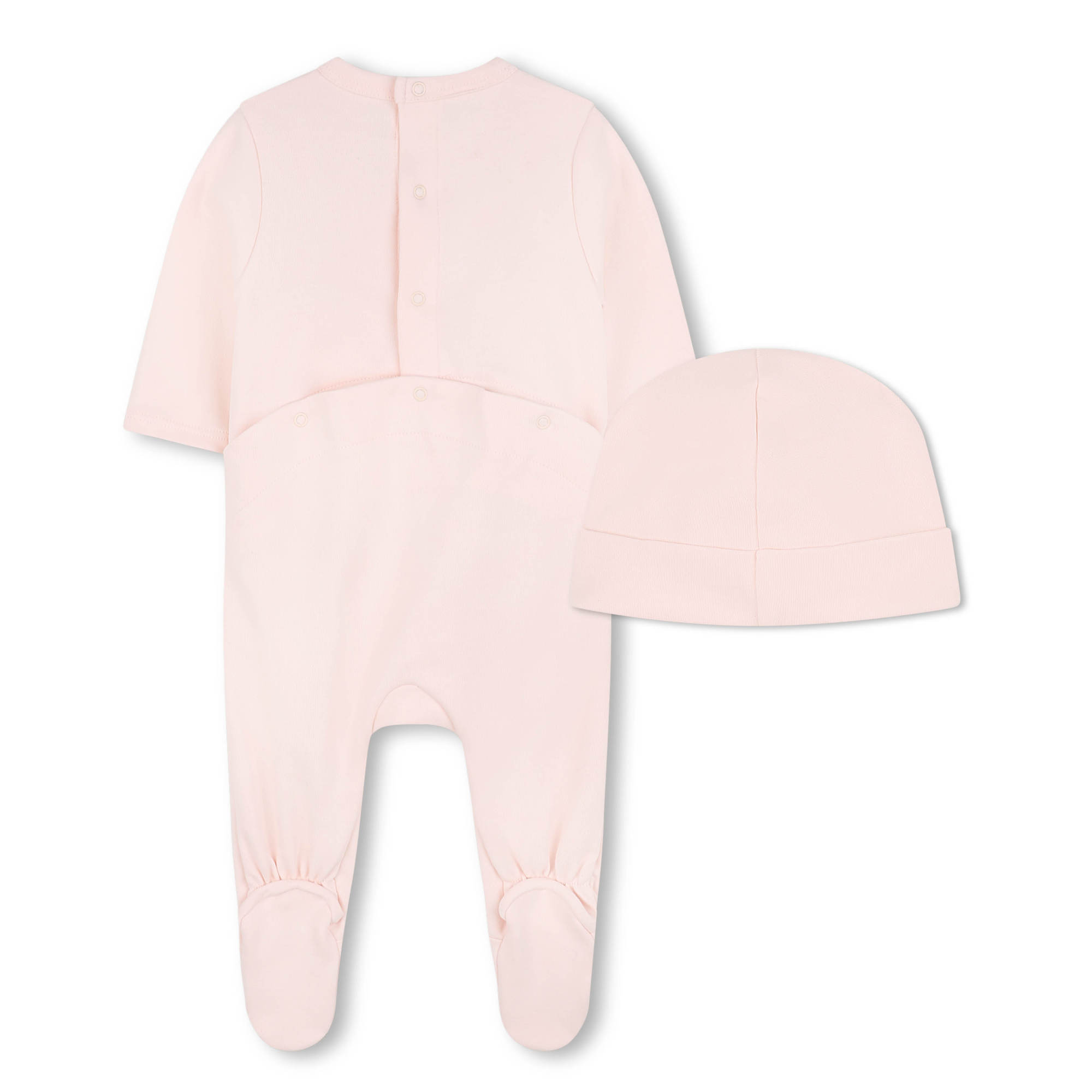 Chloé Crew Neck Jumpsuit And Hat Set In Pink