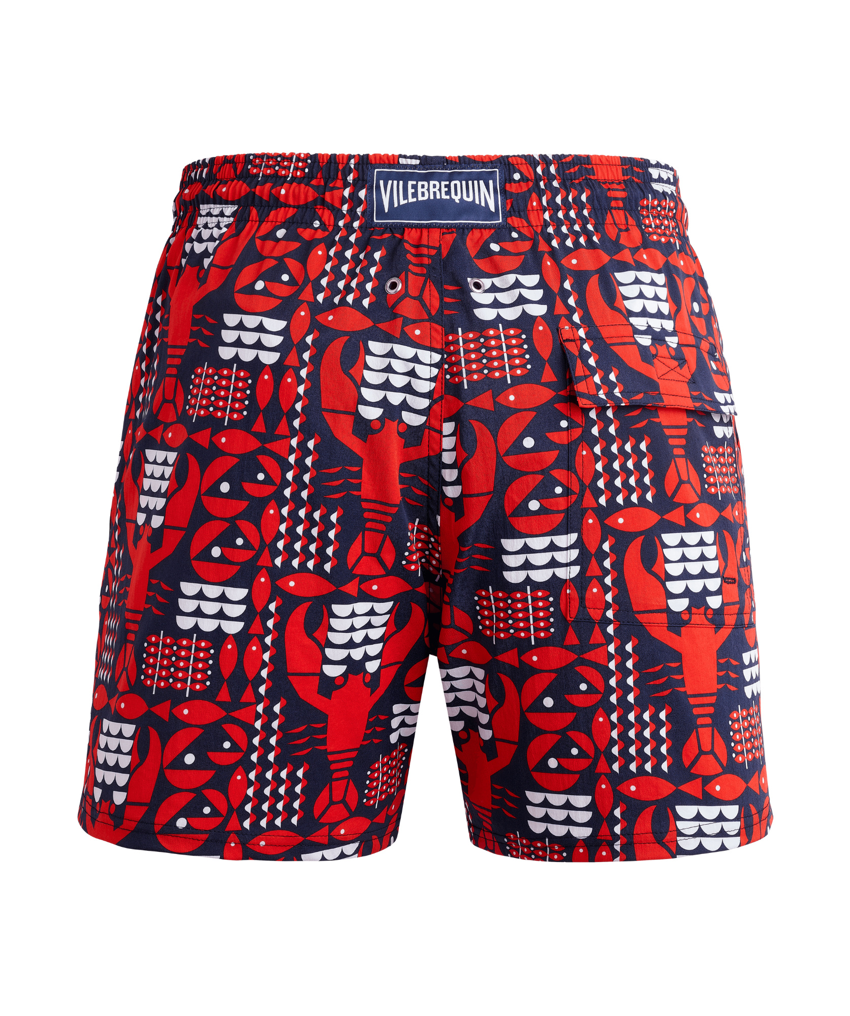 Vilebrequin Moorise Lobsters Print 5 Swim Trunks In Red