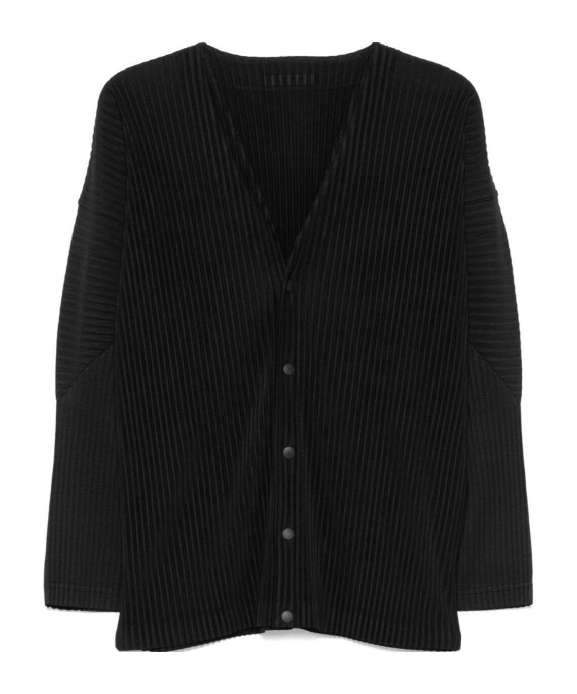 Issey Miyake Pleated Jacket In Black