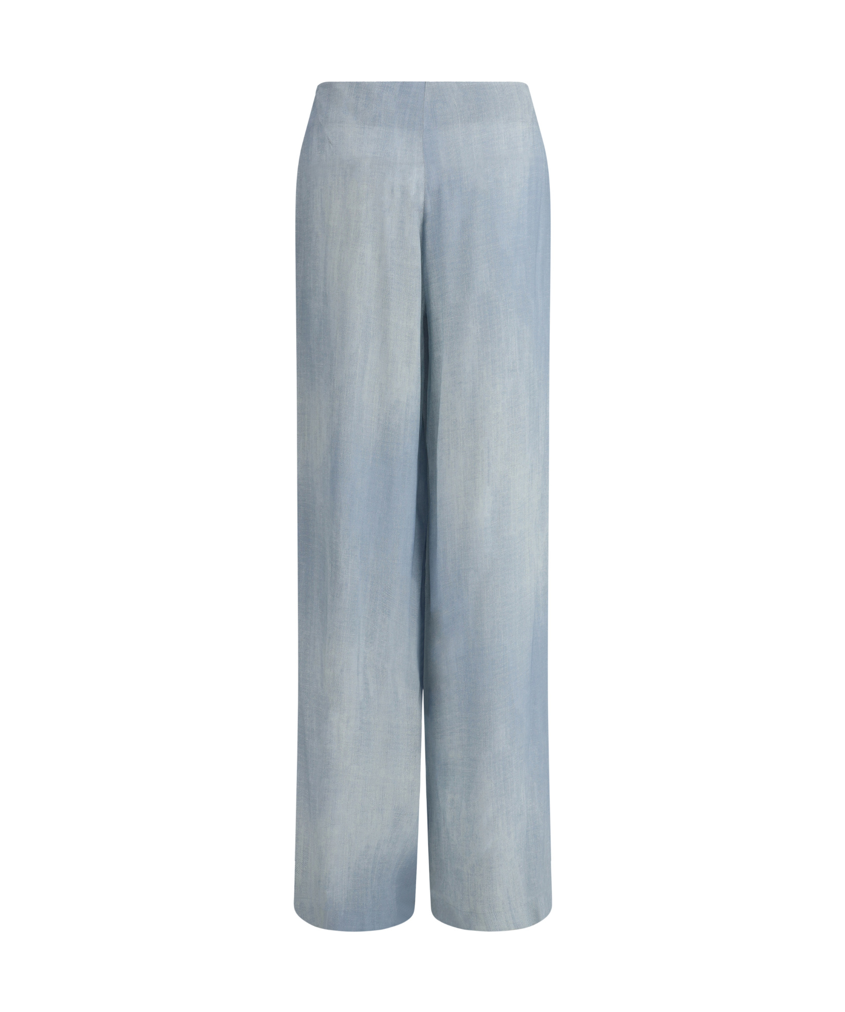 Ermanno Scervino Denim-print Trousers In Gray