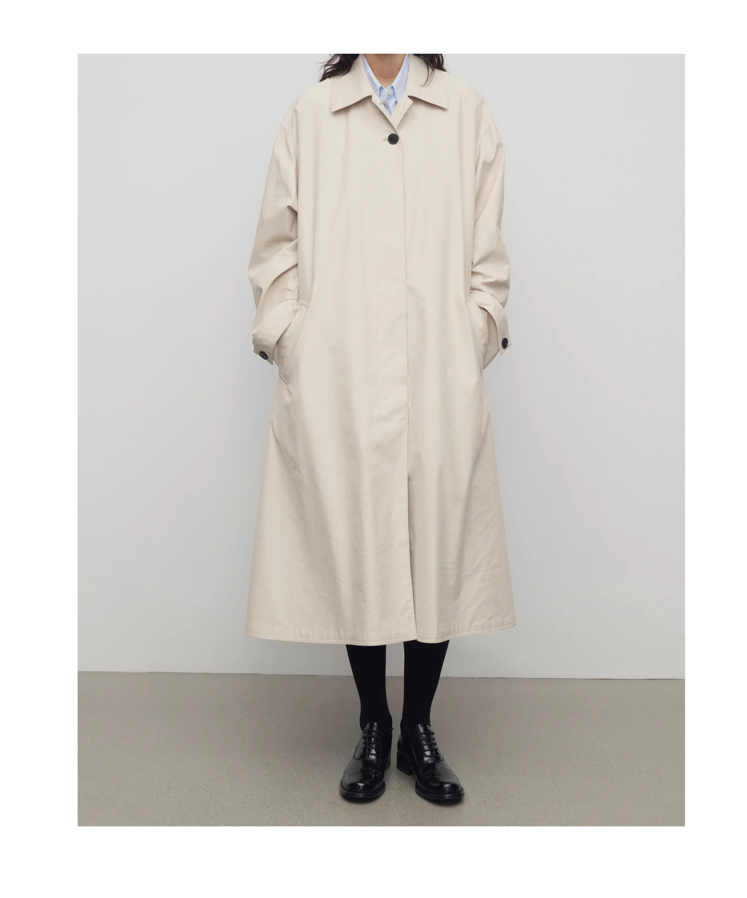 The Row Lolana Shell Trench Coat In White