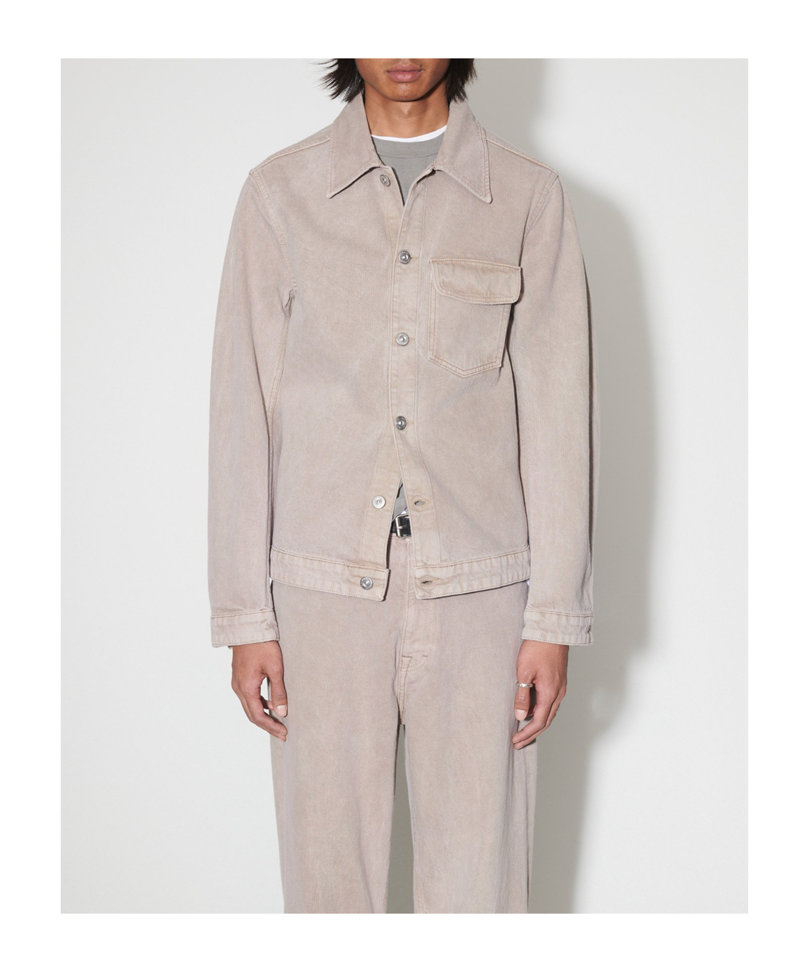 Our Legacy Taupe Rebirth Denim Jacket In Nude