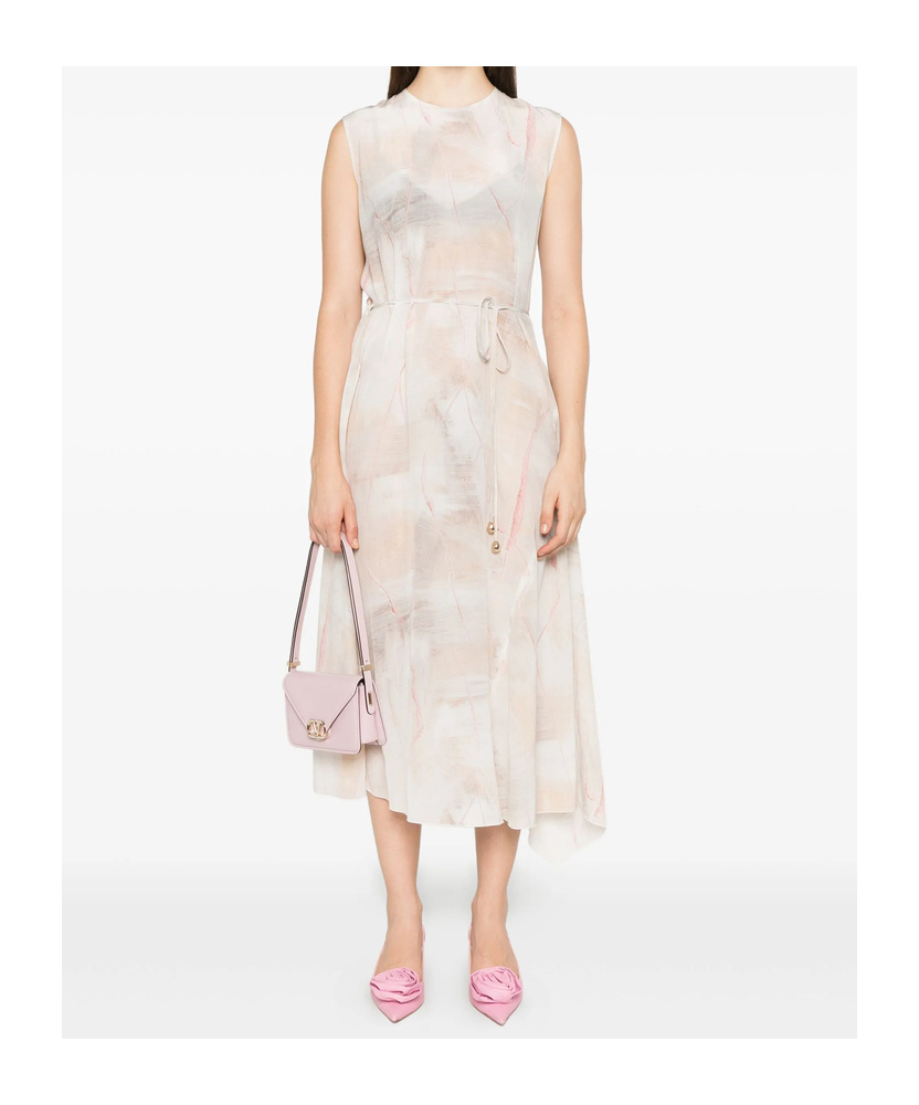 Fabiana Filippi Abstract-print Sleeveless Dress In Neutral