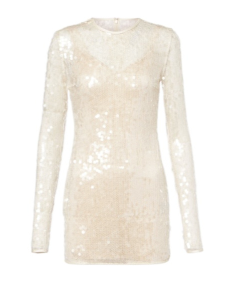 David Koma Sequined Minidress In Gold