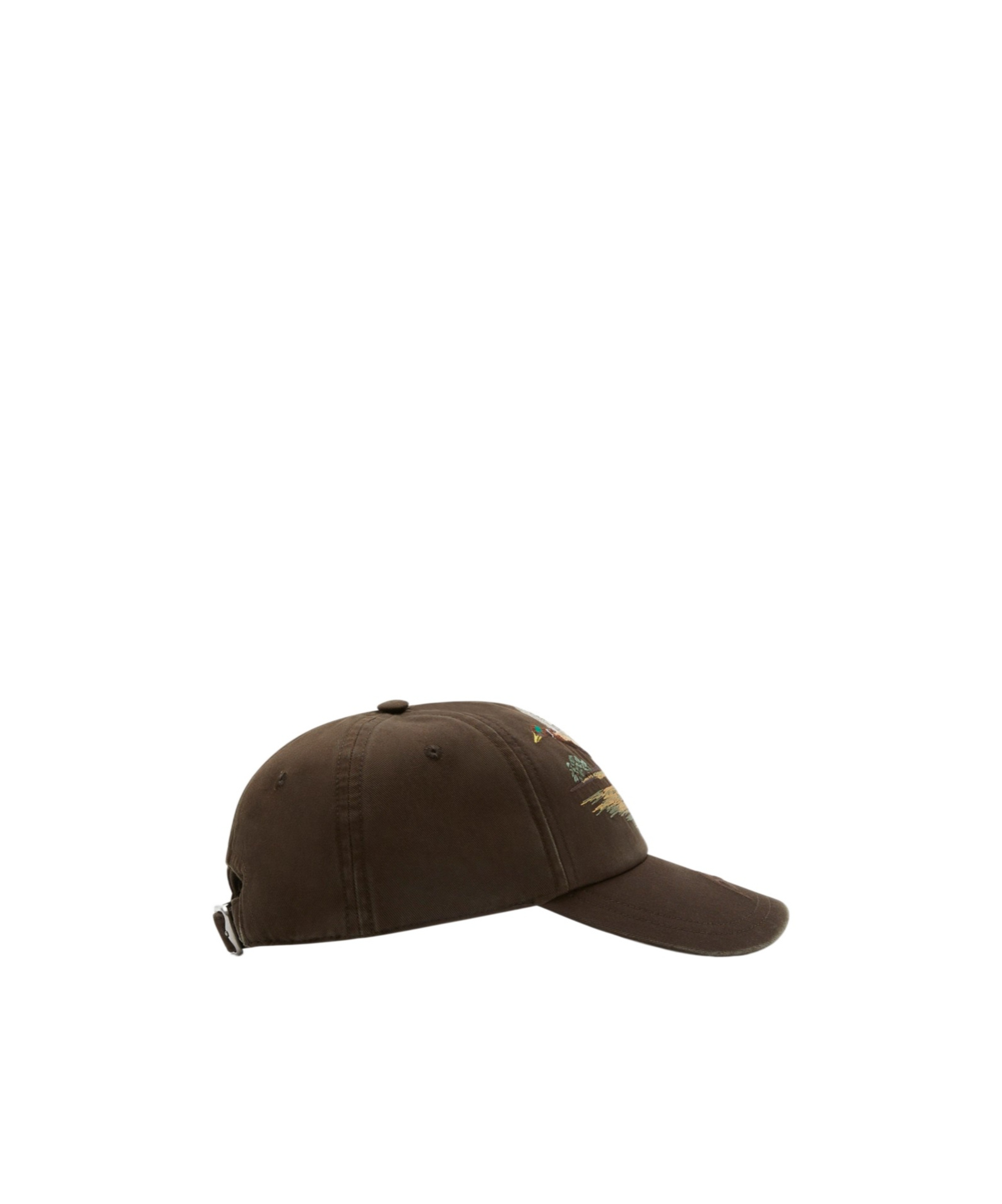 Burberry Brown Duck Gabardine Baseball Cap In Black