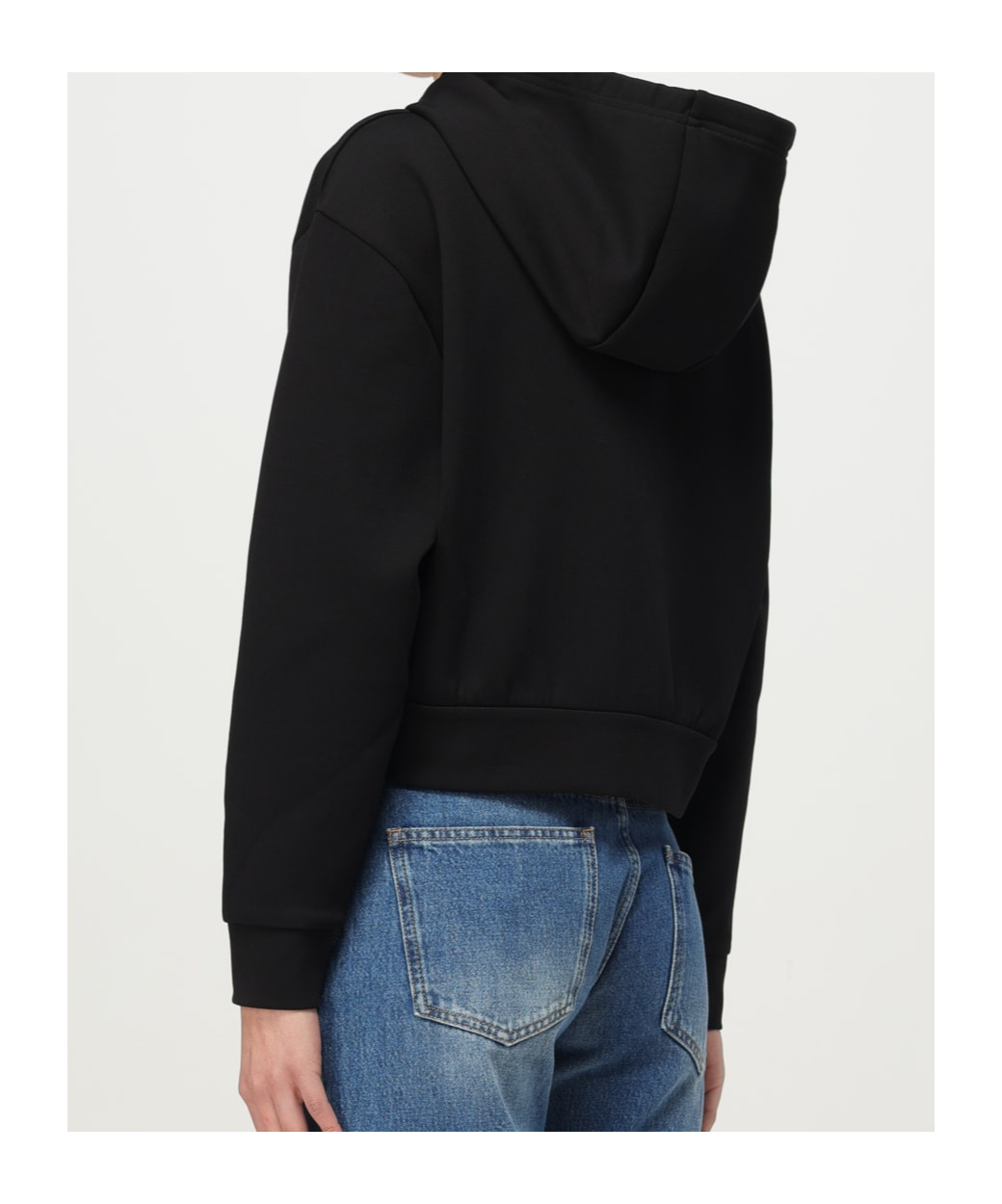 Armani Exchange Zip-up Hooded Jacket In Black