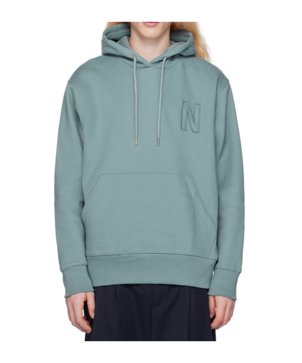 Norse Projects Arne Hooded Hoodie In Green