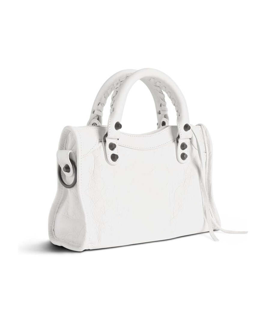 Balenciaga Mini Le City Tote Bag In White