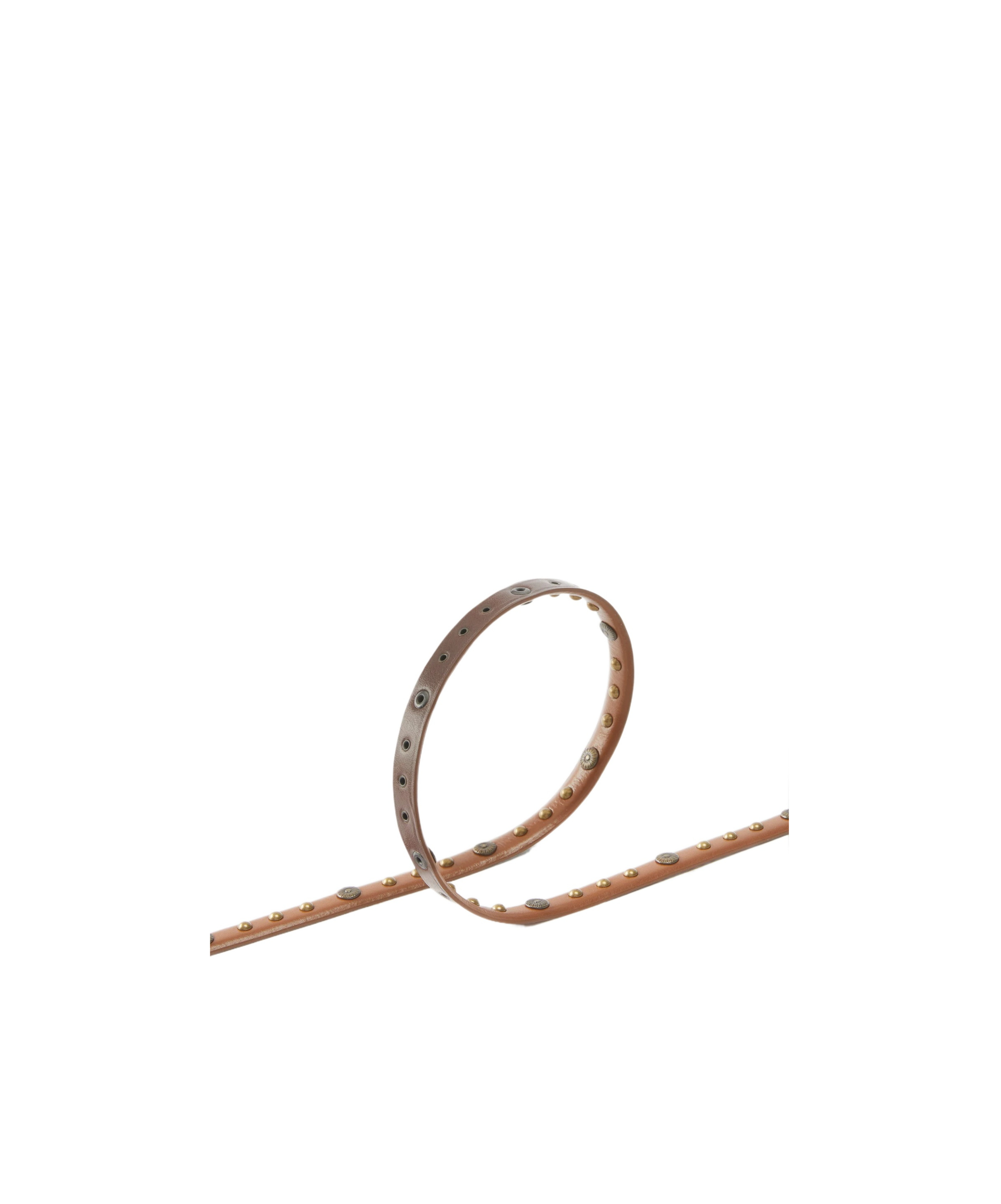 Pinko Studded Leather Belt In Blue