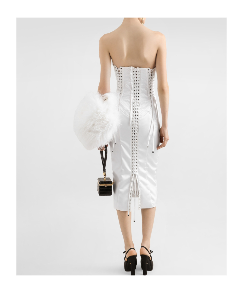 Dolce & Gabbana Strapless Dress In White