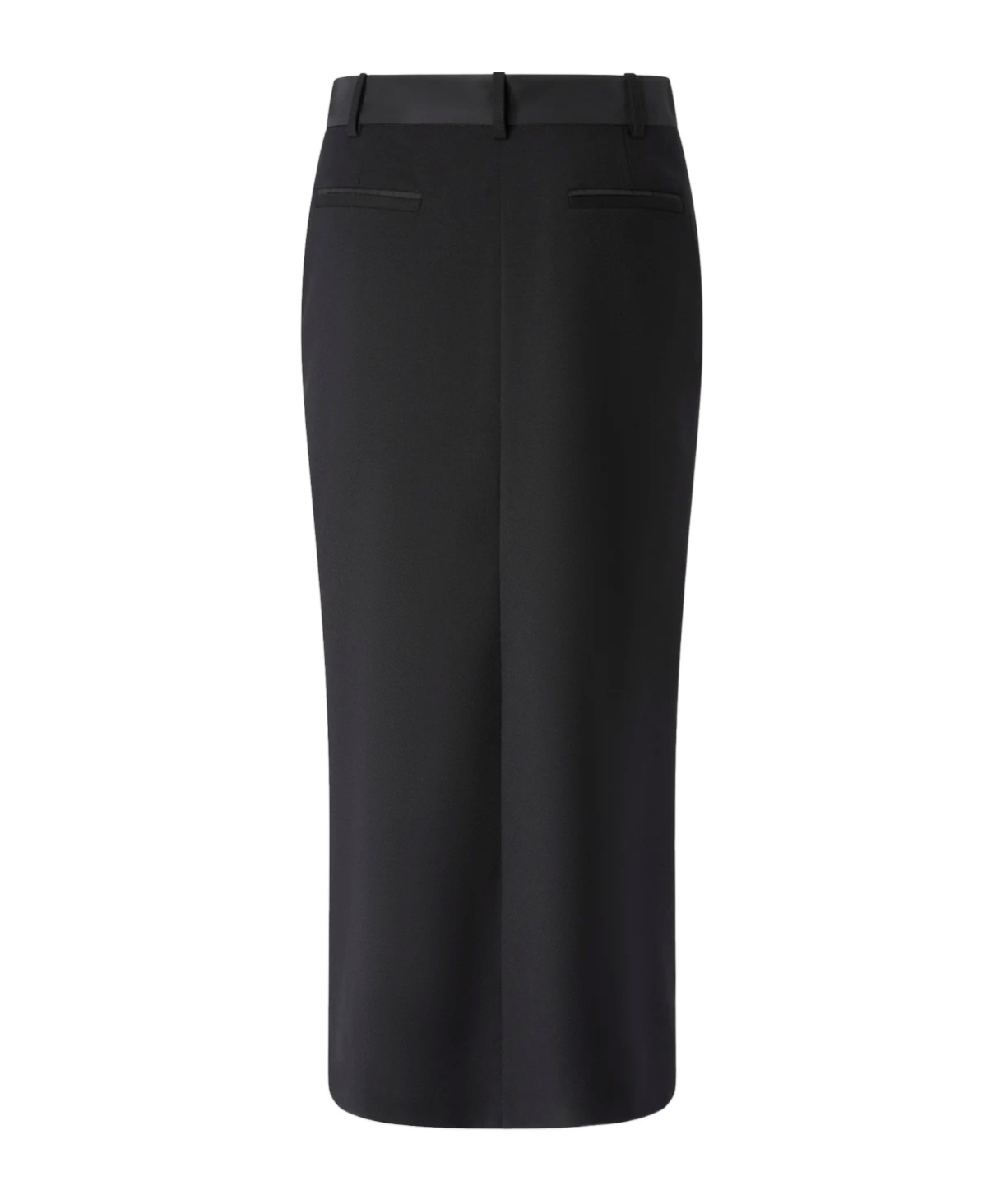 Pinko High-waisted Slit Midi Skirt In Black