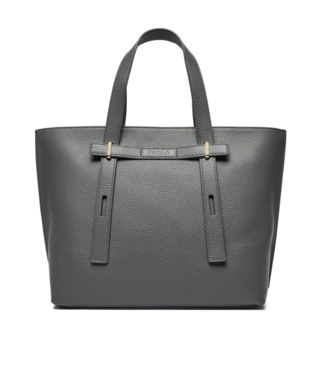 Furla Large Giove Tote Bag In Gray