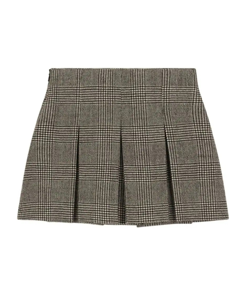Dolce & Gabbana Prince-of-wales Pattern Skirt In Gray