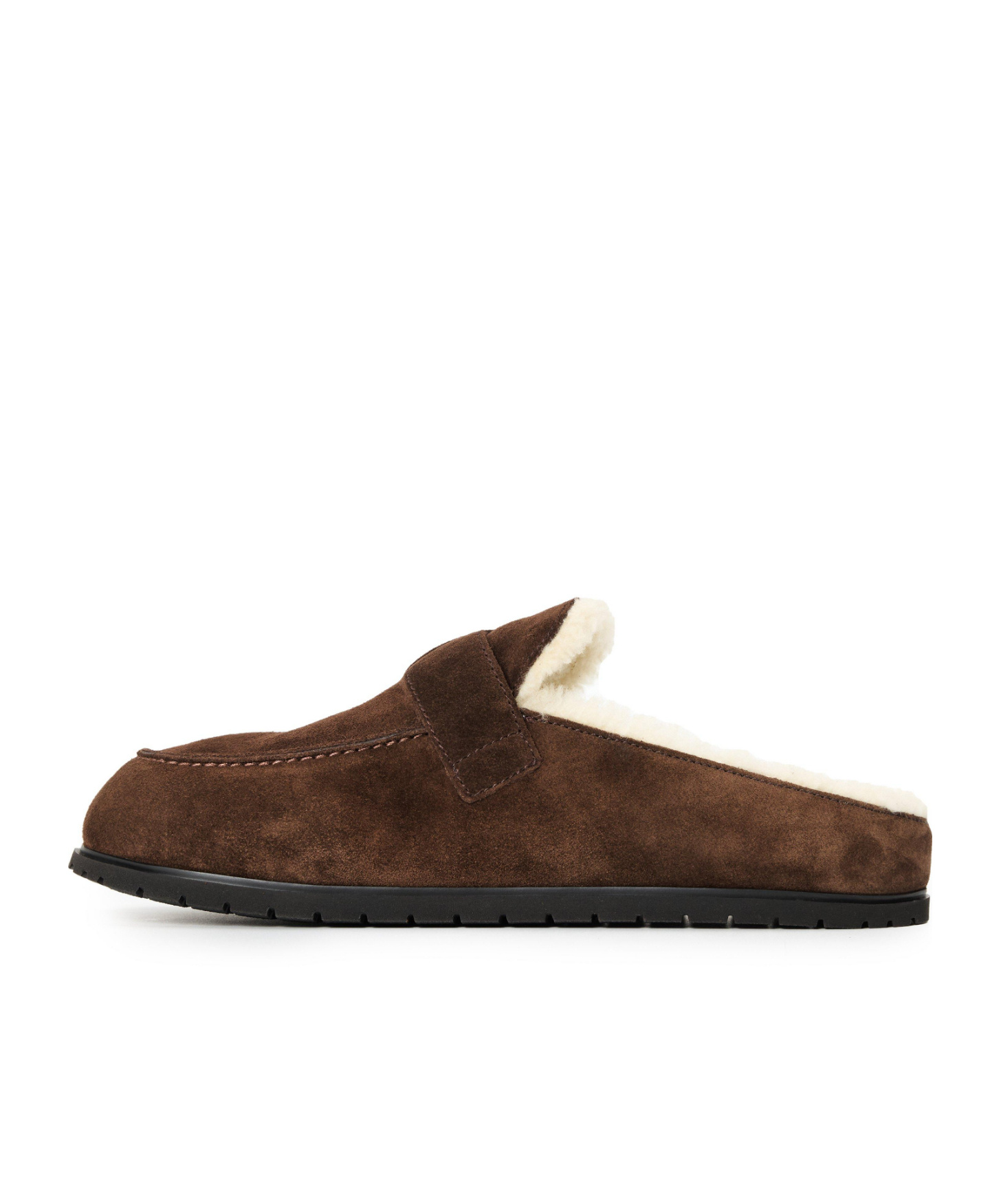 Prada Solid Color Mule Shoes In Black