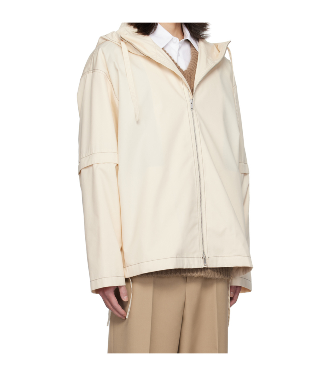 Jil Sander Long-sleeved Casual Jacket In White