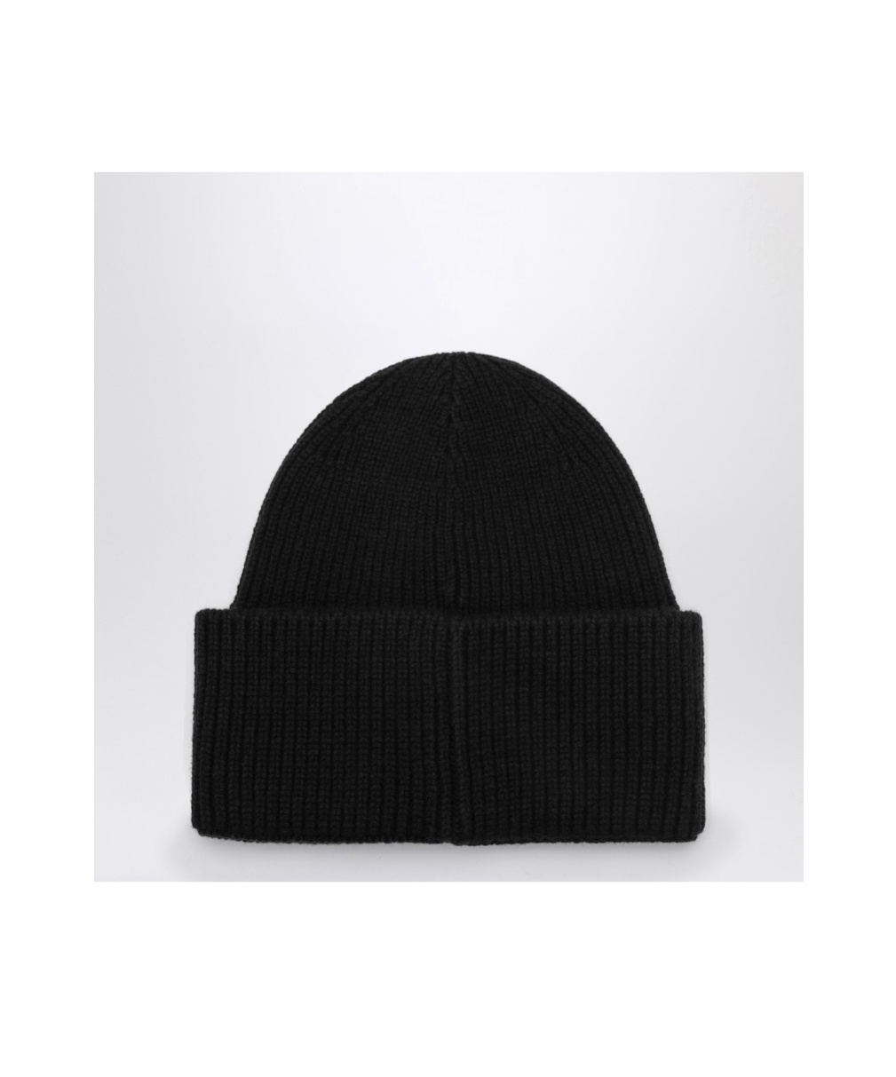 Destin Surl Rib Knitted Hat In Black