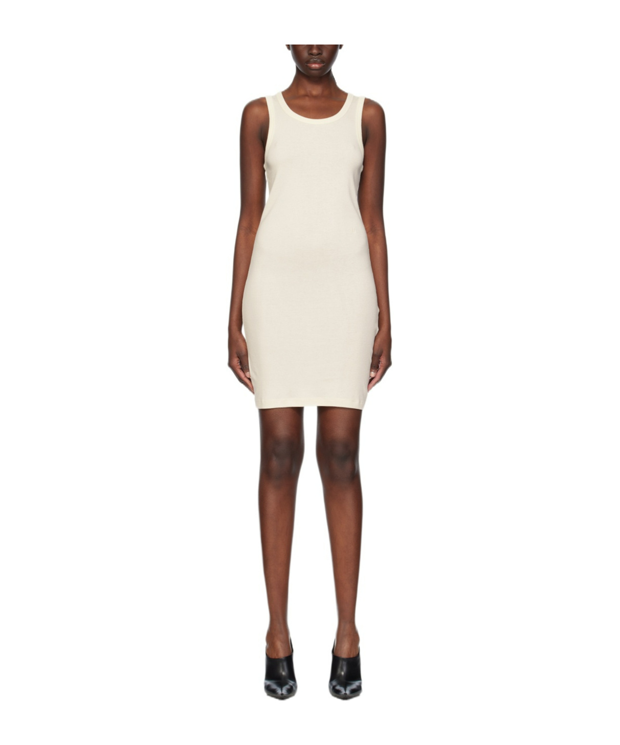 Helmut Lang Rib Tank Dress In White