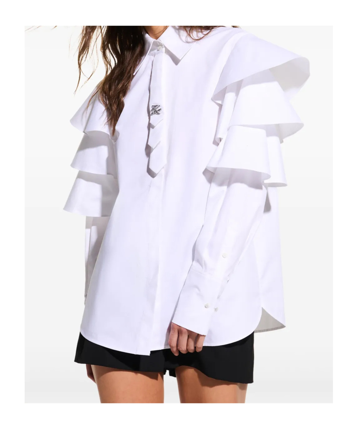 Shop Karl Lagerfeld X Joann Tie Blouse In White