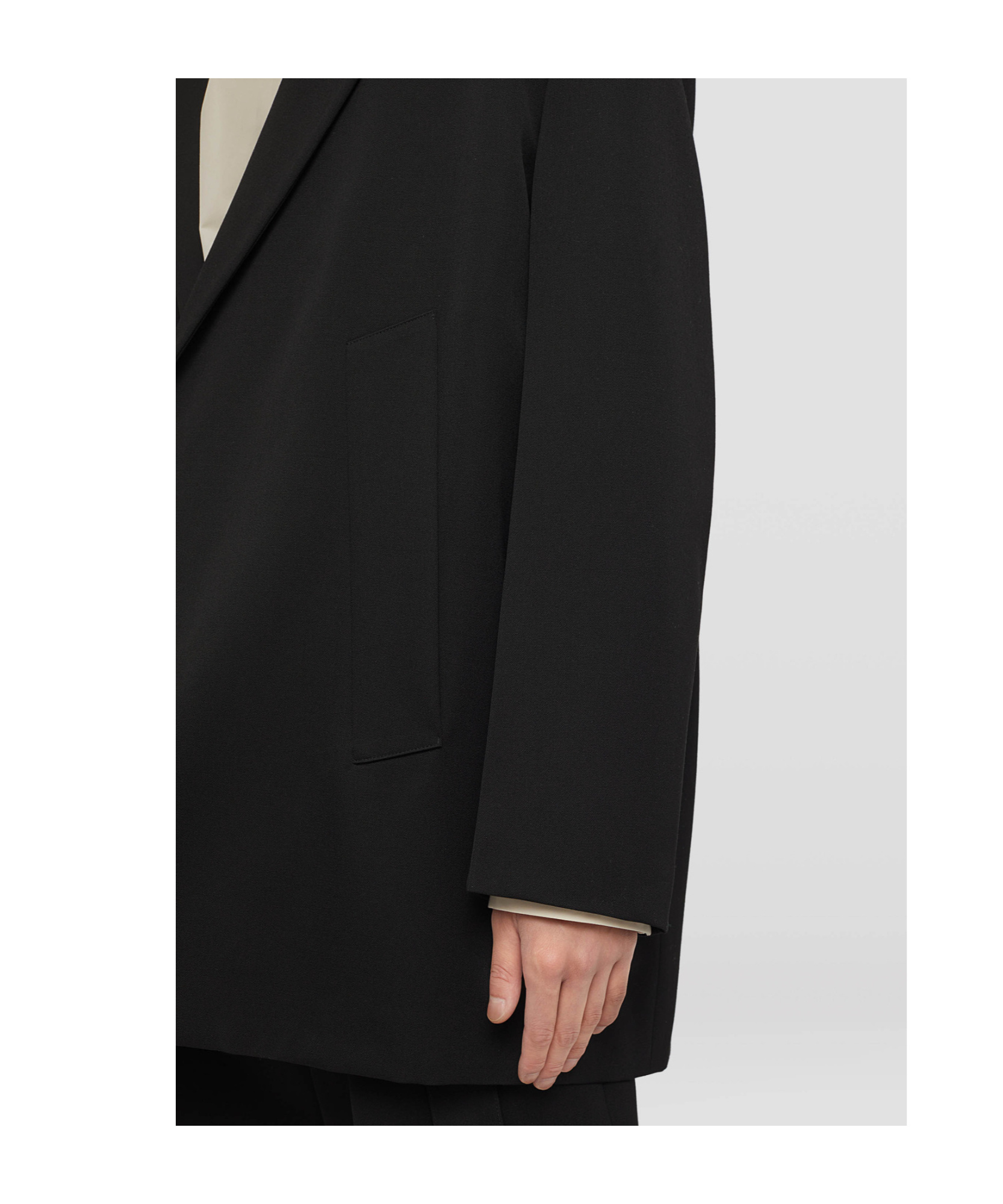 Jil Sander Single-breasted Wool Blazer In Black