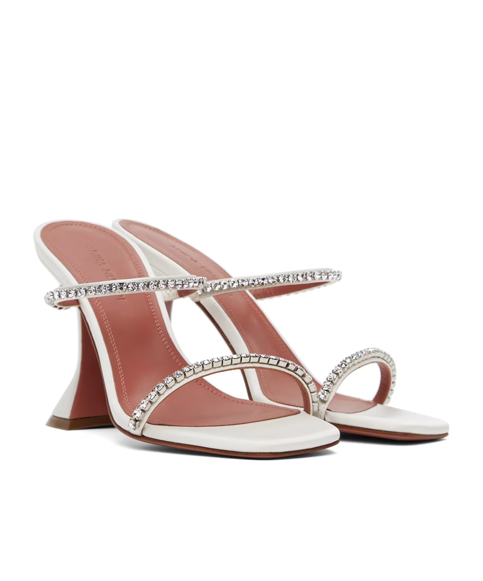 AMINA MUADDI GILDA SLIPPER CRYSTAL HIGH-HEELED SANDALS