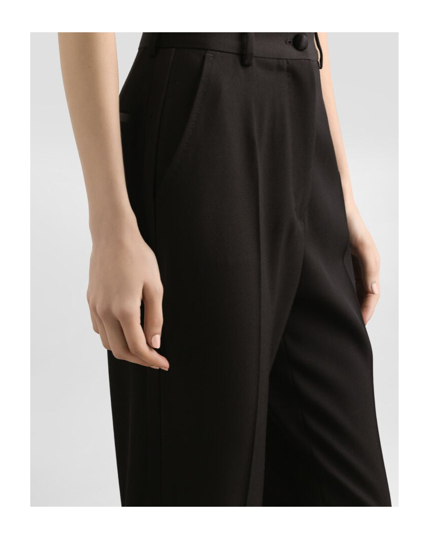 Dolce & Gabbana High-waist Tailored Trousers In Black