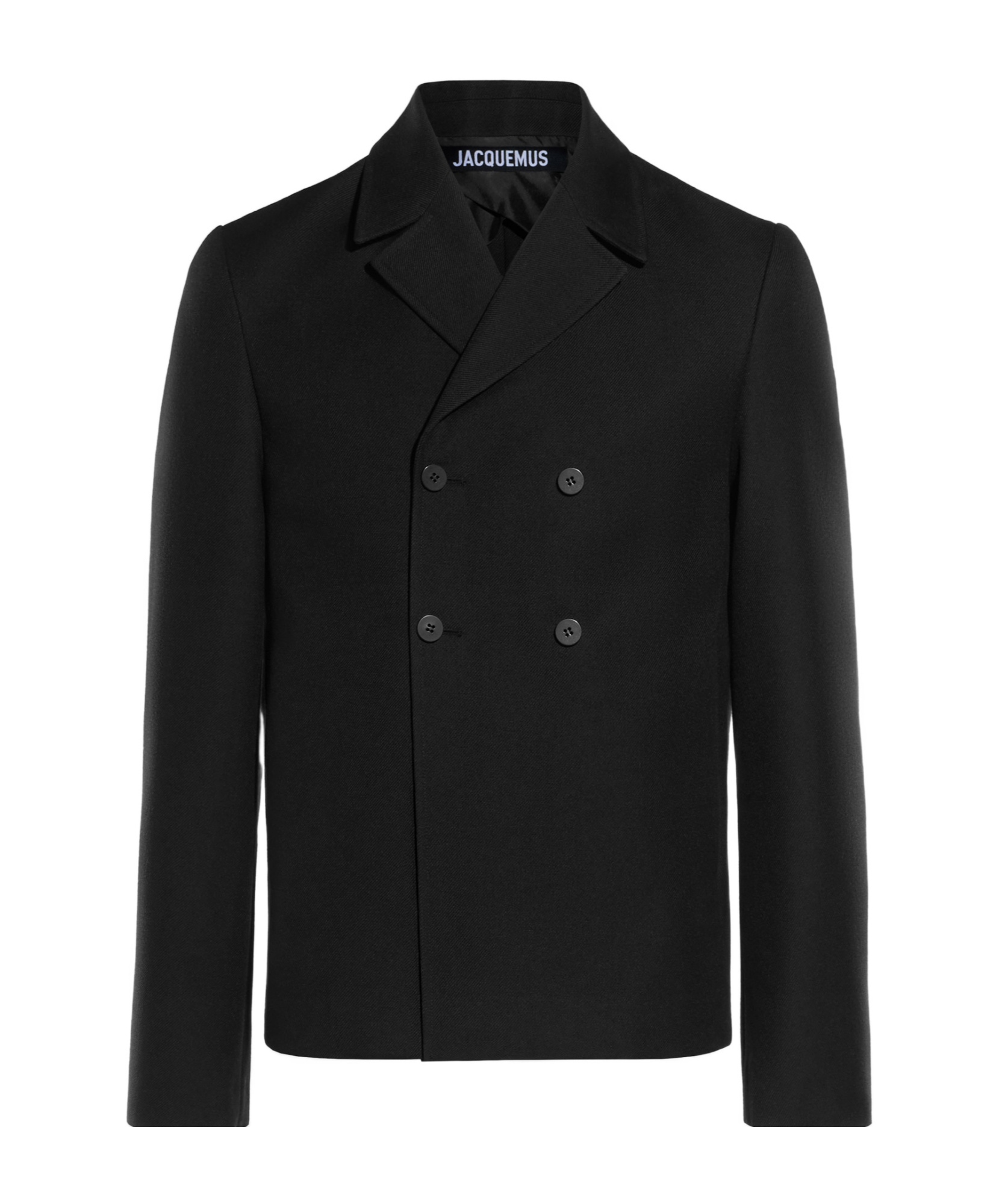 Jacquemus Man Blazer Black Size 40 Virgin Wool In Black