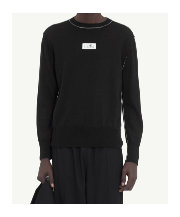 MM6 MAISON MARGIELA MM6 MAISON MARGIELA LOGO PATCH CREWNECK JUMPER