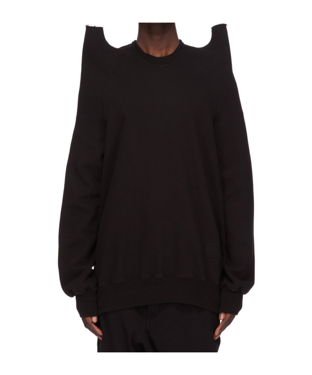 Rick Owens Drkshdw Structured-shoulders Cotton Sweatshirt In Black