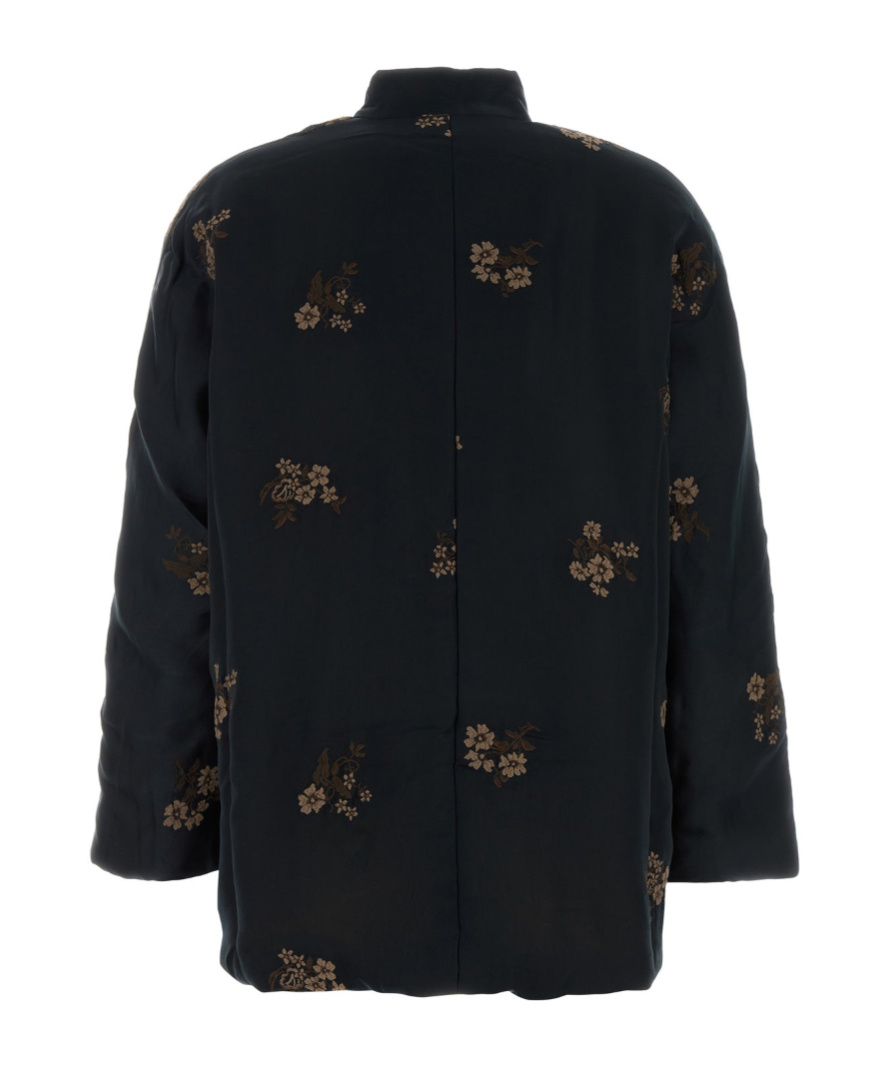 Uma Wang Satin Emma Blazer In Black